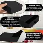 Coobbar Luxury Velvet-Lined Jewelry Gift Box 12-Pack, Compact Drawer Style Organizer for Earrings & Rings, Elegant Bracelet Display Box, Small Jewelry Storage Box, 3.5x3.5x1.26 Inches (Black) - color: Black