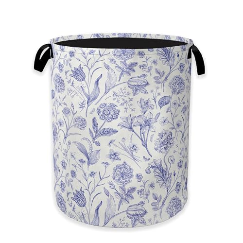 Hydrangea Flowers Laundry Basket,Rustic Floral Clothes Hamper,Oxford Cloth Collapsible Nursery Hamper Storage Organization for Bedroom,Bathroom,Office,College Dorms,16x20 Inch - color: Hydrangea Flowers