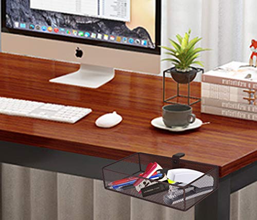 Clip-on Drawer organizers (2 pack), desk organizer, can be clipped around the table to store small items (Bronze Gold) - style: 2 pack