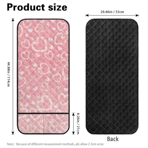 Pink Pearl Heart Print Couch Armrest Cover for Recliner with Side Pocket Comfortable Recliner Armrest Organizer Furniture Protector Waterproof Armchair Slipcover for Couch - color: Pink Pearl Heart