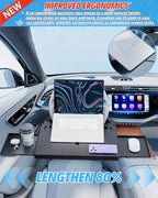 Portable Large Steering Wheel Tray Table for Car - Adjustable Laptop Holder Desk & Food Trays, Car Tray that Fits Over Steering Wheel Cover, Eating Food & Working, Driver Office Accessories - style: Car Laptop Desk