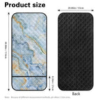 Blue Gold Marble Print Couch Arm Covers with 2 Side Storage Pockets, Anti-Slip Armrest Cover for Sofa, Chair, Loveseat, Recliner Arm Covers - color: Blue Gold Marble