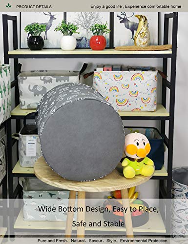 Round Sports Themed Laundry Basket, Collapsible Laundry Hamper for Boys,Cute Ball Print Storage Bin,Waterproof Toy Storage for Kids Room,Nursery,Playroom,New Parent Gift(Grey Sports Ball) - color: Grey Sports Ball