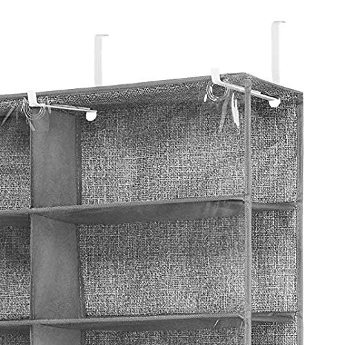 Whitmor Over The Door Shoe Shelves - 26 Sections - Crosshatch Gray - size: 26 Pocket Crosshatch Gray
