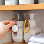 2pcs 360 °Rotation Utility Hooks,Under Cabinet Kitchen Hooks,Storage Shelf rv Must Haves,Nail Free Adhesive Kitchen Utensils Hanging Hooks for Kitchen Utensils/Tools/Towel/Knife(Black)