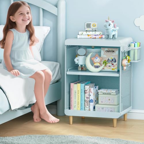 SYKIARIOL Kids Nightstand,Kids Bedside Table,Teen Girls Night Stand,Toddler Night Stand,End Table for Girls Room Storage,Mint Green Nightstand - color: Classic Mint Green