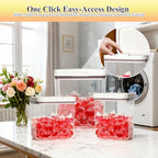 Gute Sealed Auto Pop-Up Laundry Pod Holder with Lid, 3-Piece Laundry & Dishwasher Pod Container Set for Laundry Room Organization (67oz, 94oz, 186oz Capacity) - color: 10.3L