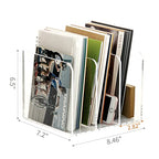 Magazine Holder, Clear Acrylic Magazine Rack, File Organizer for Office Desk, Book Organizer,-One-Piece-3 Vertical spaces,1 pack (B5)…… - style: 3 slots-B5