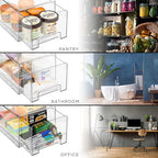 Sorbus Plastic Storage Bins Stackable Clear Pantry Organizer Box Bin for Organizing Kitchen Fridge, Food, Snack Pantry, Fruit, Vegetables, Bathroom, Wide & Narrow Deep (6 Pack) - size: 6 Pack