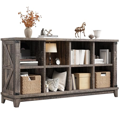 EnHomee 8 Cube Storage Organizer and Shelves, Cube Shelf Bookshelf for Home and Bedroom, Black Oak - color: Black Oak, size: 8 cube
