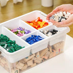 MACOPRO 17 QT Plastic Storage Box with Removable Tray, Bins with Lids, 2 Packs Clear Storage Container for Craft Supplies, Beads, Tools, Sewing, and Playdoh Organization(White, 2Pack-17QT) - size: 2Pack-17QT
