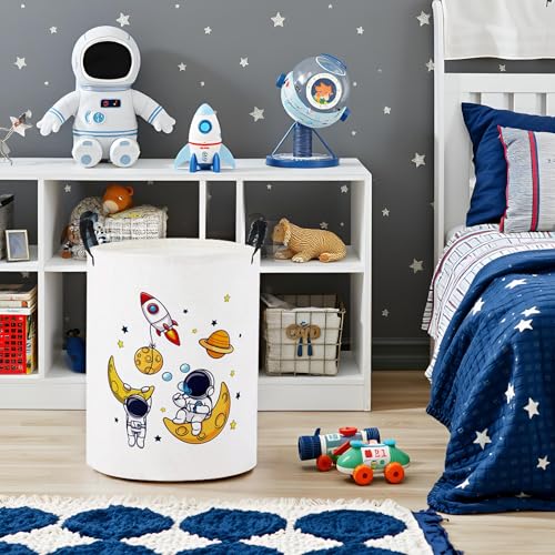 Baby Laundry Basket Baby Nursery Hamper Kids Laundry Basket Toy Storage Bin for Boys Room Decor Gift Baskets for Bedroom Bathroom(Astronaut) - color: Astronaut