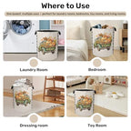 Fall Pumpkin Truck Large Clothes Hamper Bag - Laundry Basket with Handles, Space Saving Foldable Design for Nursery - color: Fall Pumpkin Truck