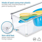 iDesign Plastic Drawer Organizer for Kitchen, Bathroom, and Desk Drawers, Set of 2, Clear - style: Pack of 2