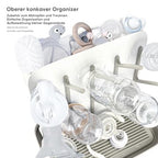 Termichy Baby Bottle Drying Rack: Large Vertical Bottle Dryer Rack Holder - Space Saving Standing Drying Rack for Baby Bottles and Pump Part Cleaning (Khaki) - color: Khaki