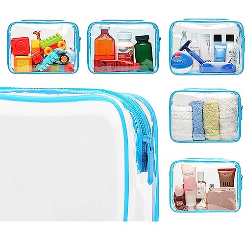 20 Packs Clear Cosmetics Bags for Women Men Waterproof Toiletry Bags PVC Makeup Bags Organizer Case with Zipper for Travel Bathroom (20PCS -8Colors) - color: 20PCS -8Colors