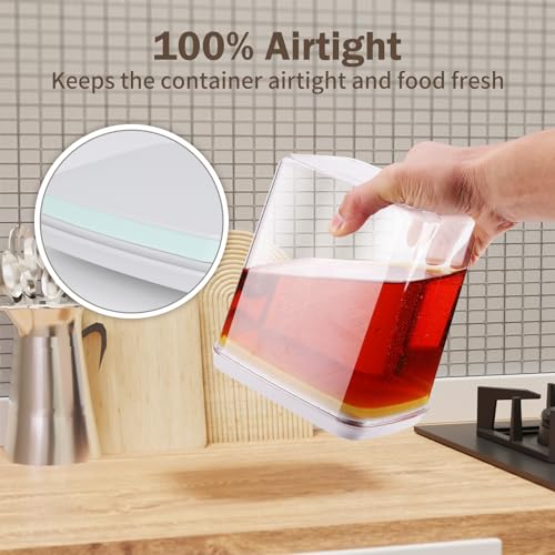 Melovom Pop Food Storage Containers Set Airtight Food Storage Containers with Pop Lids, Kitchen Pantry Organization and Storage, BPA Free, 2 x 2.8Qt - color: gray, 2 x 2.8Qt