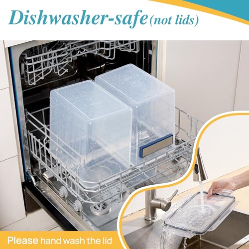 Vtopmart 8.5L 2 Pack Extra Large Flour Sugar Storage Containers for 20lbs flour, Airtight Kitchen Pantry Organization Canisters with Lids for Bulk food, Rice, Baking Supplies, BPA Free, Black - color: Black, size: 8.5L