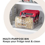 Oggi Cabinet/Drawer Storage Bin - 12" x 8.75", Clear/Gray, Ideal for Kitchen Organization, Pantry Storage, Fridge Organizing - Set of 6, (9771 (7771)) - size: 12" x 8.75" (set of 6)