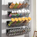 DTUQYX Magnetic Spice Rack for Refrigerator 4 Pack, Extra Long Strong Magnetic Fridge Shelves(14-16.5 inch), Space Saving Spice Organizer 45° Tilt, No Drilling Home Kitchen Laundry Storage Shelves - style: Magnetic Tilt Spice Rack