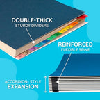 Blue Summit Expanding Monthly File Organizer, Letter Size 12 Month File Folder Organizer with Dividers, Paper Sorter for Desk and Documents (Pack of 2) - size: Letter (Pack of 2)