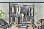 ClosetMaid ShelfTrack Wire Closet Organizer System, Adjustable from 5 to 8 Ft., with Shelves, Clothes Rods, Hardware, Durable Steel, White - color: White, size: 5 to 8 ft