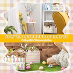 Boao 3 Pcs Easter Storage Bin Rectangular Bunny Basket Box with Handle Collapsible Large Storage Baskets Foldable Rabbit Box for Easter Party Decoration - style: Bunny