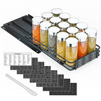 SpaceAid Pull Out Spice Rack Organizer for Cabinet, Heavy Duty Slide Out Seasoning Kitchen Organizer, Cabinet Organizer, with Labels and Chalk Marker, 6.5" W x10.75 D x2.5 H, 1 Drawer 1-Tier - style: 6.5" W, 1-Tier