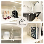 Premium Set of 6 Shelf Dividers - Closet Organizer for Clutter-Free Spaces with Easy-Clip Attachment - Ideal for Kitchen, Bathroom, Office, and Laundry Room Shelves