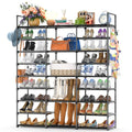Kottwca 9-Tier Metal Shoe Rack Organizer for 50-55 Pairs - Space Saving Shoe Storage Shelf for Entryway, Closet, Bedroom, Hallway - size: 3 Row 9 Tier