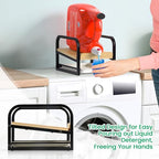 Laundry Detergent Holder Liquid Laundry Detergent Riser, Laundry Detergent Stand, Liquid Detergent Holder with Drip Tray for Laundry Room Organization (Tilted-Black) - style: Tilted-Black