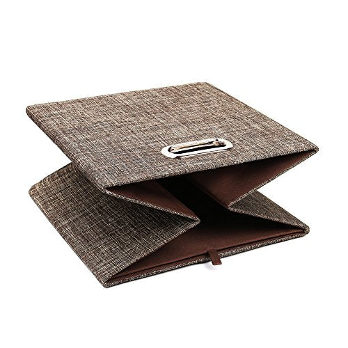 Posprica Storage Bins Cube Containers Boxes,Thick and Heavy Duty Fabric Drawers, 11×11 inch- Set of 4,Brown - color: Brown, size: 11×11×11/4pcs
