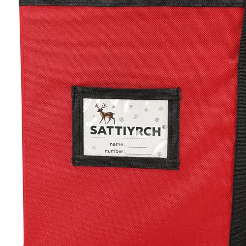 Sattiyrch Christmas Ornament Storage Box,8 Trays with Customizable Dividers,Canvas,Dust-Proof, Collapsible,Portable with Dual Handles,Holds Up to 128 x 2.36 Ornaments - size: 128 pcs-2.36in with Trays