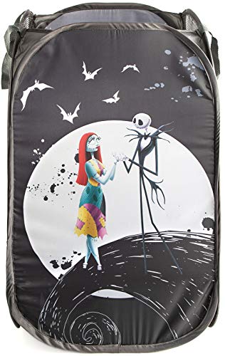 Jay Franco Disney Nightmare Before Christmas Jack & Sally Pop Up Hamper - Mesh Laundry Basket/Bag with Durable Handles (Official Disney Product) - color: Nightmare Before Christmas