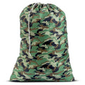 Nylon Laundry Bag - Locking Drawstring Closure and Machine Washable. These Bags will Fit a Laundry Basket or Hamper and Strong Enough to Carry up to Three Loads of Clothes. (Camouflage) - color: Camouflage, size: 22" x 32"