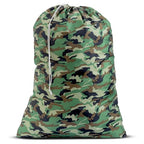 Nylon Laundry Bag - Locking Drawstring Closure and Machine Washable. These Bags will Fit a Laundry Basket or Hamper and Strong Enough to Carry up to Three Loads of Clothes. (Camouflage) - color: Camouflage, size: 22" x 32"