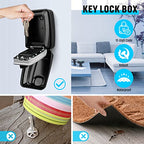 Key Lock Box for Outside, Sturdy Waterproof Wall Mount Lock Box for House Key, 12-Digit Combination Resettable Large Capacity Security Lockbox for Home, Garage, Office, Warehouse - color: A-Grey