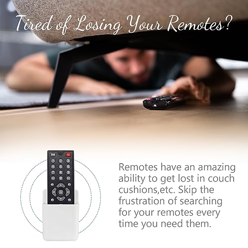 6 Pcs Remote Control Holder Wall Mount, TV Remote Controller Holder - Self Adhesive Marker Holder Wall Mount Pen Holder Storage Organizer for Home Office School(White) - color: white-6pcs