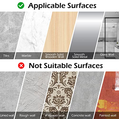 Durmmur 2 Pack Adhesive White Shower Caddy Organizer with Hooks, Rustproof No Drilling Wall Mounted Storage Shelf Rack for Inside Shower/Bathroom/Kitchen - color: White
