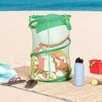 Household Essentials Pop-Up Mesh Laundry Hamper, Green - color: Green