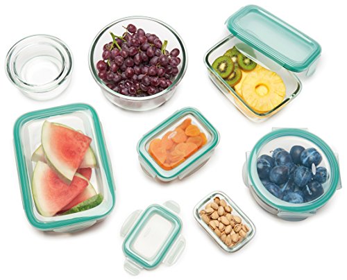 OXO Good Grips 1.6 Cup Smart Seal Leakproof Glass Rectangle Airtight Food Storage Container - size: 1.6 Cup, style: Glass