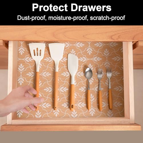 Cooyes Drawer Liner Shelf Liners for Kitchen Cabinets Refrigerator Liners Waterproof & Oil-Proof Kitchen Cupboard Liner Drawer Mats EVA Material Non Adhesive Fridge Liner for Shelves - color: Aclear, size: 17.7"W x 118"L