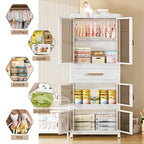 Portable Kids Wardrobe Closet with Doors, Plastic Baby Wardrobe Storage Cabinet with Hanging Rod Children's Clothes Closet Costume Storage Organizer (1 Pack)