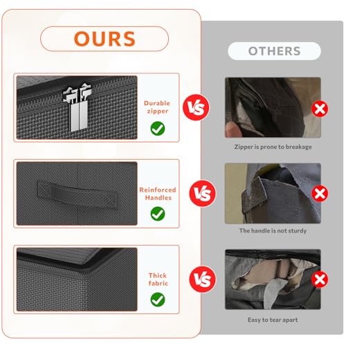 Under Bed Storage Containers, 10 Inches Tall 80L, Foldable Underbed Storage Bags, Closet Organizers and Storage Bins for Clothes and Blankets, Sweaters, Shoes,2-Pack (Black, 31.5x15.8x10 In) - color: Black