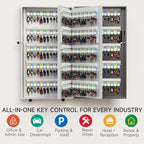 WeHere 360-Key Smart Key Lock Box Wall Mount – Commercial Key Cabinet with App, Keypad, Bluetooth & WiFi Unlock (Sold Separately), Access Log Tracking, Key Management for School, Property, Office - size: 360 keys(Smart)