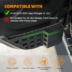 MAIKER Metal Rear Door Storage Box Compatible with 2018-2025 Jeep Wrangler JL JLU 4XE & 2020-2025 Gladiator JT, Insert Organizer Box Pockets for Replace Sagging Nets, 2PCS(Black) - size: JL/JT Rear