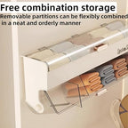 Underwear & Socks Drawer Organizer - Hanging Storage with 12 Adjustable Compartments Organizer,Plastic Organizer Box with Dividers,Space-Saving Design for Closet Door, Dorm, Apartment