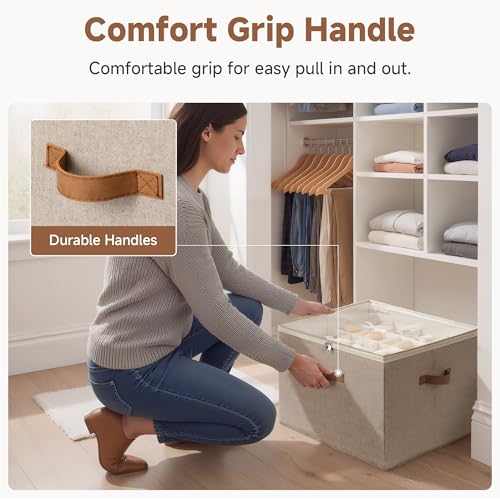 StorageWorks 2 Pack Shoe Organizer for Closet, Foldable Shoe Storage Box with Adjustable Dividers, Shoe Boxes Organizer for Entryway, Closet Shoes Organizer for Sandals, Sneakers, Fits 32 Pairs, Taupe - color: Taupe, size: Medium-2 Pack