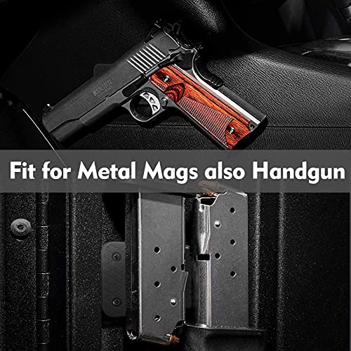 Magnetic Ammunition Holder, Gun Magnet Double Sided,Gun Magazine Storage/Organizer in Shelf, Cabinet, Locker, Vault, Desk,Door, Ammo Gun Safe Accessories Mount for Pistol, Handgun Mags&Clips - size: 4 Pack Magnetic Ammunition Holder