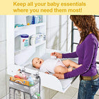 Accmor Hanging Baby Diaper Caddy Organizer, Diaper Stacker, Baby Crib Hanging Classified Storage Bag Organizer for Changing Table, Crib, Playard or Wall & Nursery Organization, Grey Cloud - style: Style B-Grey